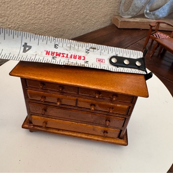 Vintage dollhouse furniture Miniature Wooden dresser - Picture 5 of 5